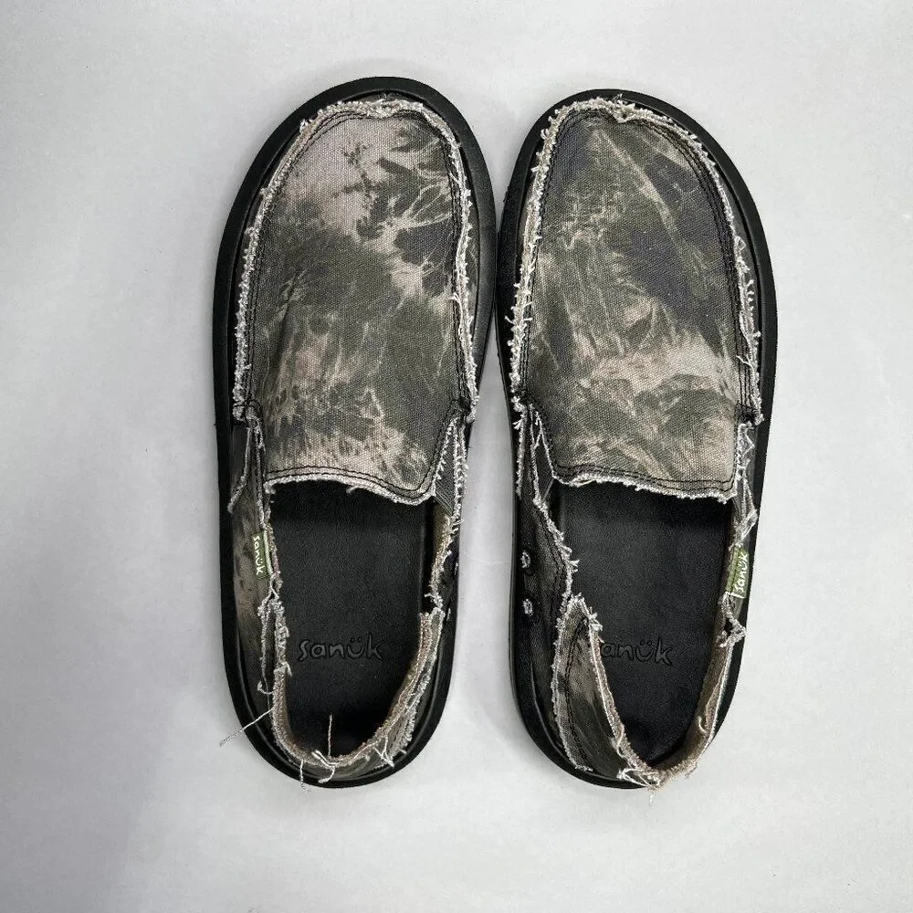 Sanuk Men's Size 8 Vagabond Soft Top Tie Dye Slip On‎ Loafers